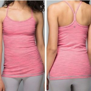LULULEMON POWER Y TANKTOP LUON NEON PINK OPAL
